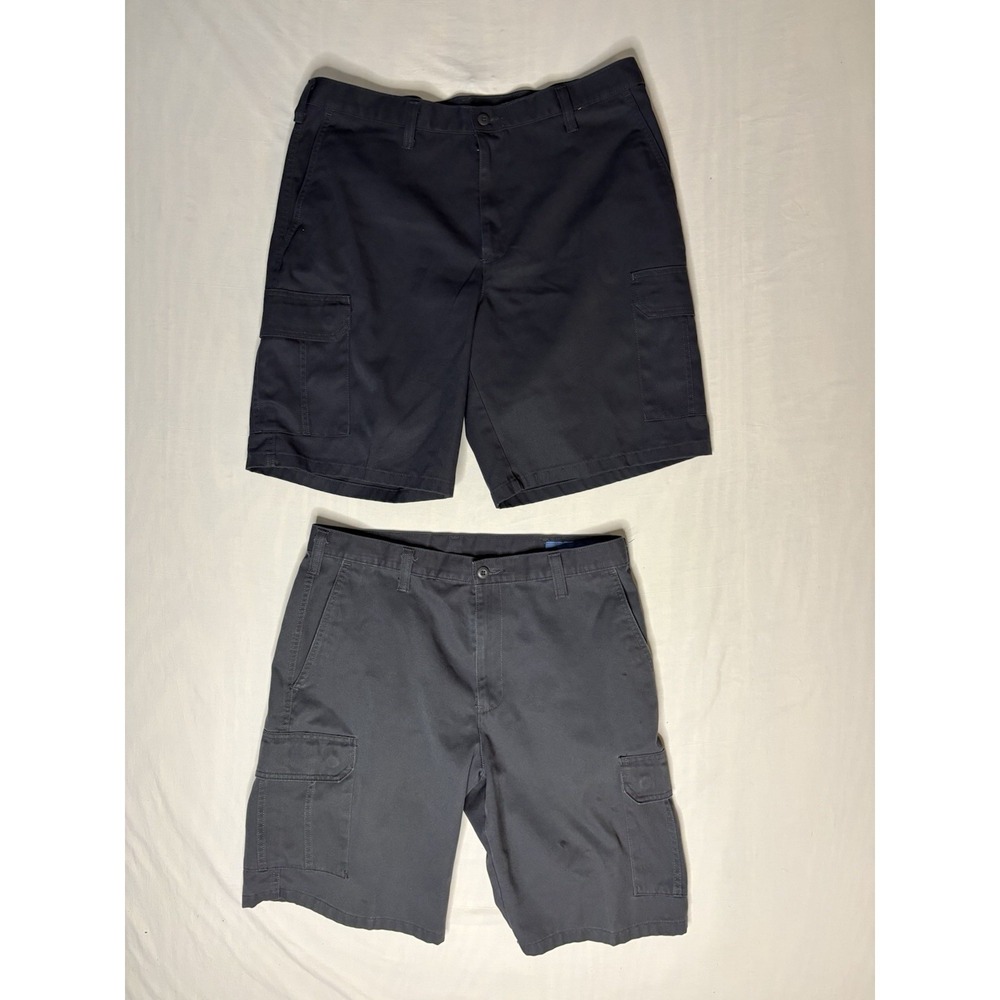 Cintas Comfort Flex Uniform Work Shorts Men's Size 38x10 Dark Gray 370-33 Lot X2